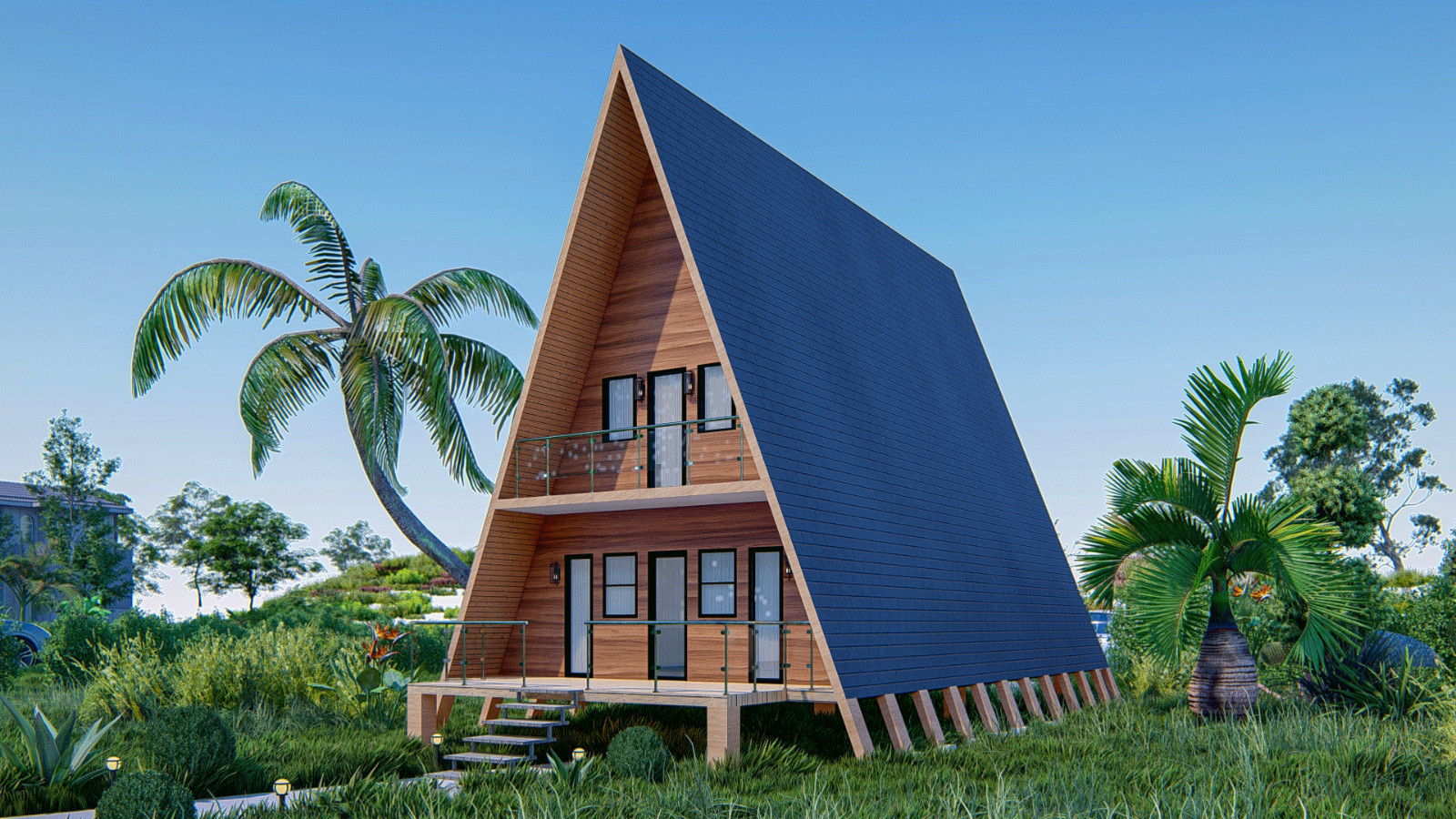 36’x20′ A-Frame Cabin Plans with Loft – Detailed Floor Plans and More