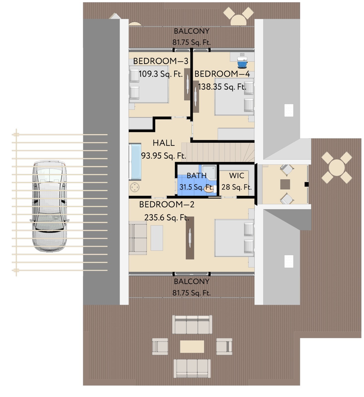 45’x57’ 4 Beds, 2 Baths A-Frame Cabin Architectural Build Plans PDF.