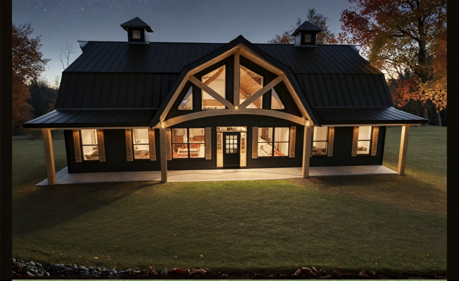 2400 Sqft Modern Barndominium 4bd/2.5ba – Construction Plans – PDF