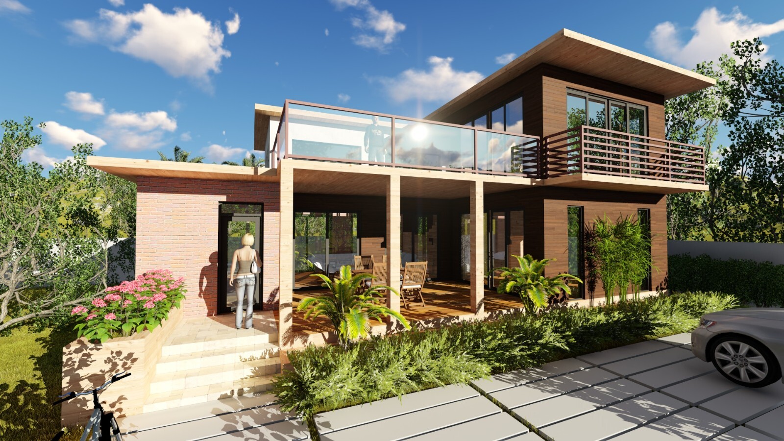44×30 Feet Small House Plan 13.3×9 Meter 2 Beds 2 Baths Flat Roof (A4 Hard Copy)