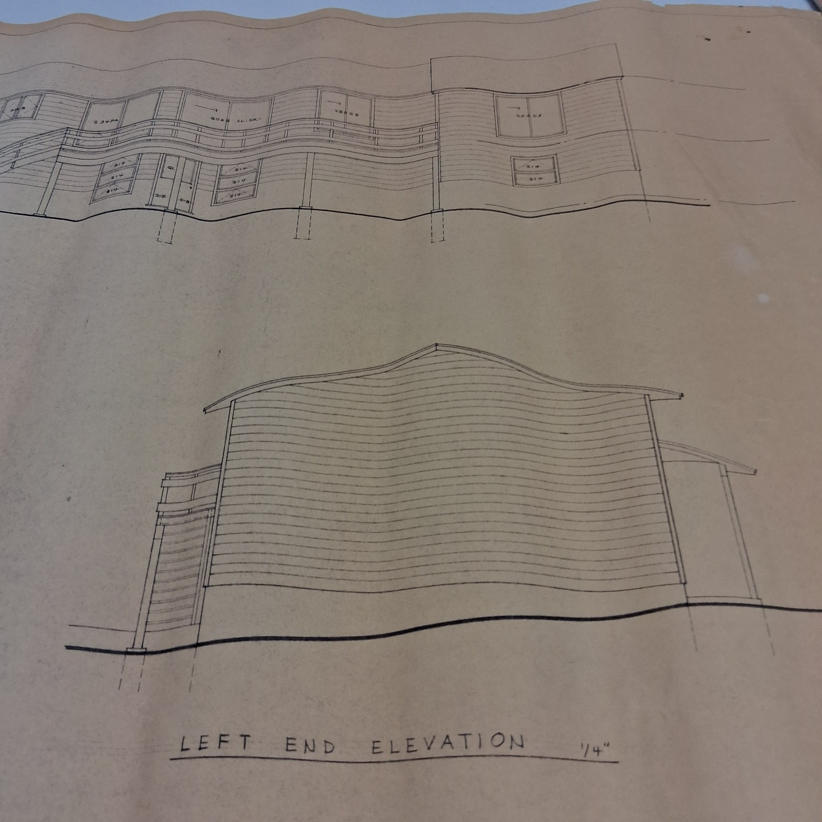 Mid Century Original 1969 Architectural Blueprints Drawings
