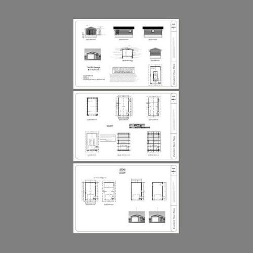 14×24 1-Car Garage — 336 sq ft — PDF Floor Plan — Model 1C
