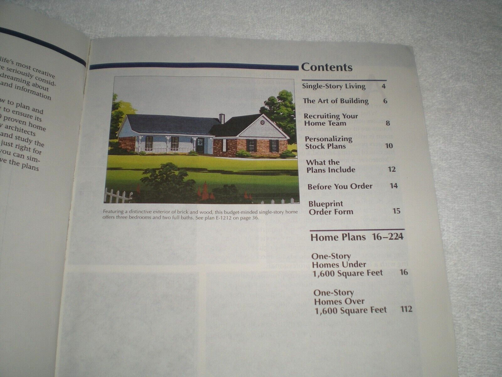 Sunset One-Story Living House Plans 1992