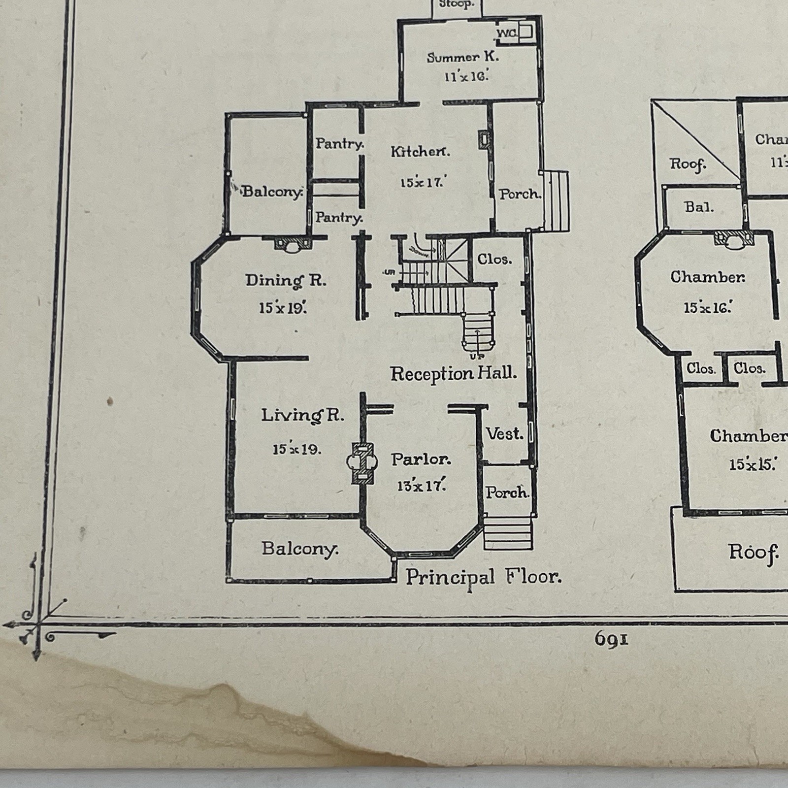 Antique Frame Dwelling House Plan 1900 Floor Plans Architectural Designs