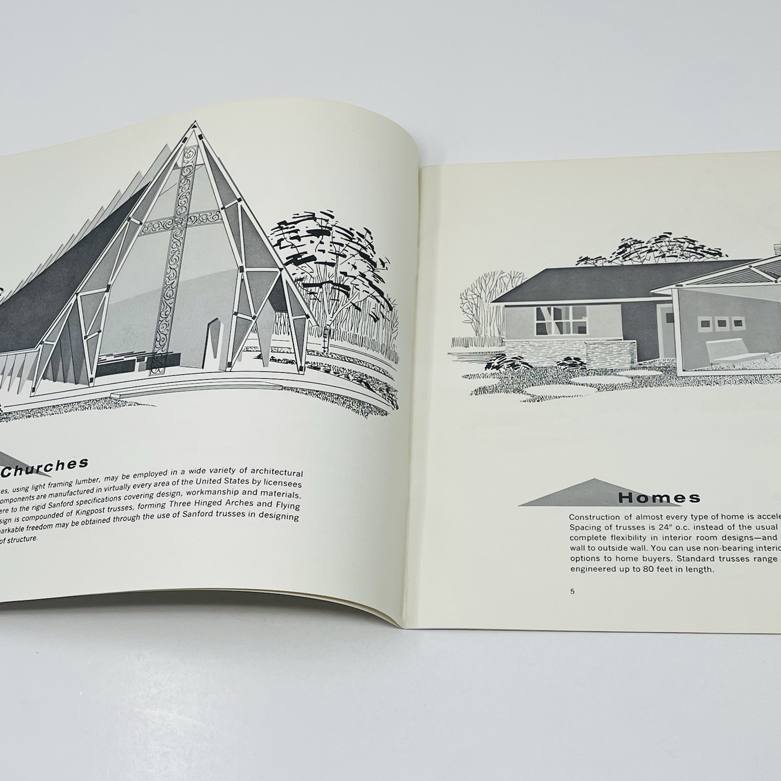 Sanford Trusses Structures Buildings Home Farm Barn Shed Motels Plans Blueprints
