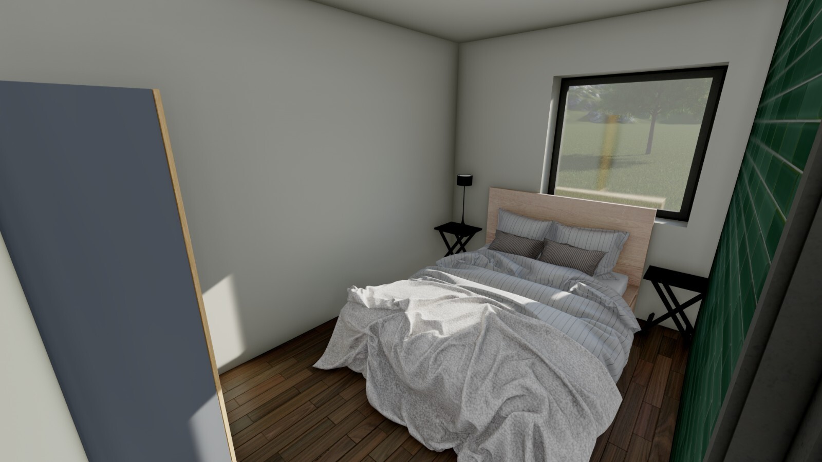 Modern Tiny House Floor Plan PDF + DWG– 2 Bedroom, 1 Bath – 506 sq ft / 47 m²