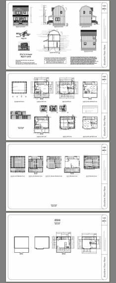 20×16 Tiny House — PDF Floor Plan — 537 sq ft — Model 5