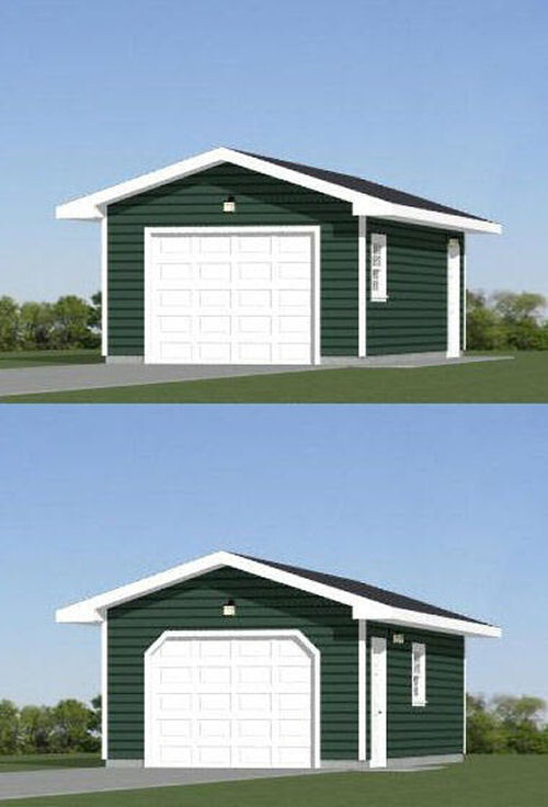 14×28 1-Car Garage — 392 sq ft — PDF Floor Plan — Model 1C