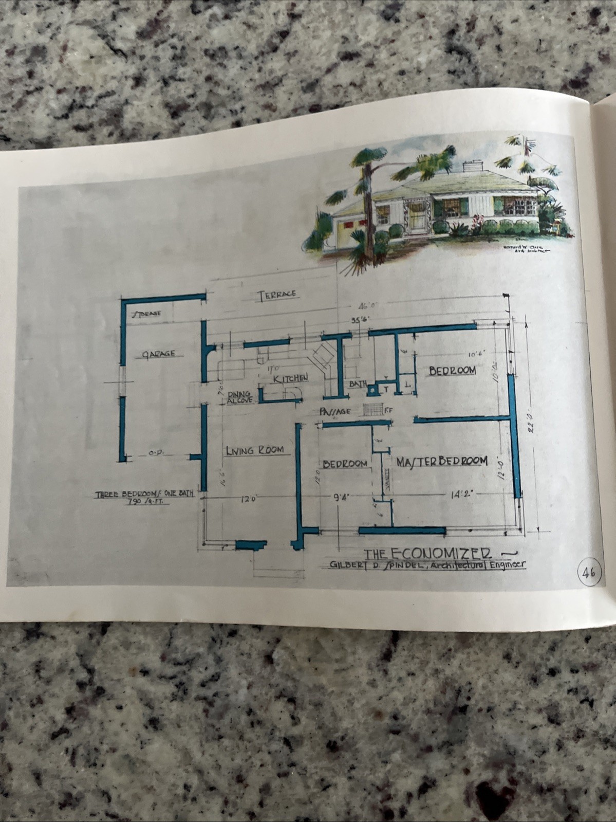 Vintage 1945 Future Homes Co Home Plan Catalog MCM Ranchers 50 Colorful Drawings