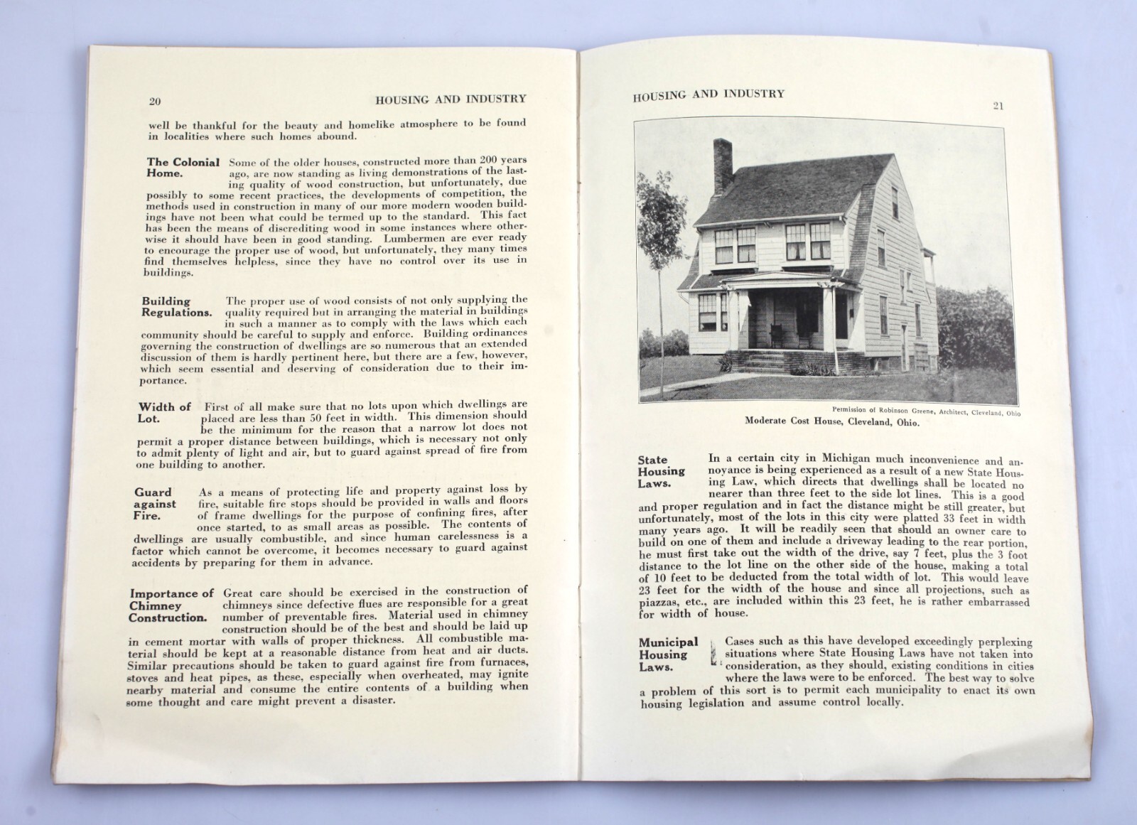 1918 Housing and Industry Booklet Planned Communities Firestone Park Akron Ohio
