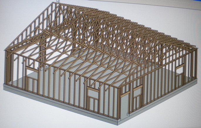 PERMIT READY 30′ x 30′ GARAGE PLAN DRAWN TO SCALE BLUEPRINTS AND MATERIALS LIST