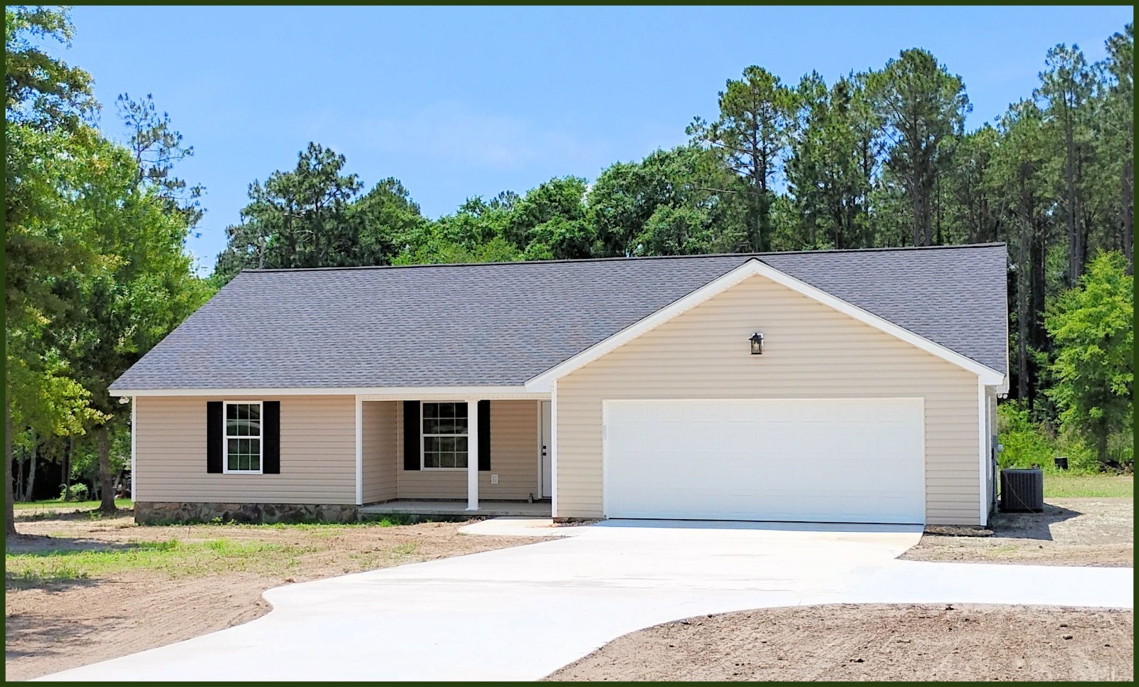 Ranch House Plans 1604 SF 3 Bed 2 Bath Open Floor – Split BR (Blueprints) #1021