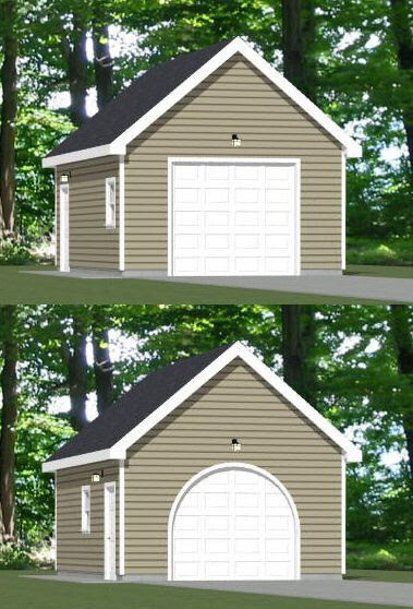 16×24 1-Car Garage — 384 sq ft — PDF Floor Plan — Model 7F