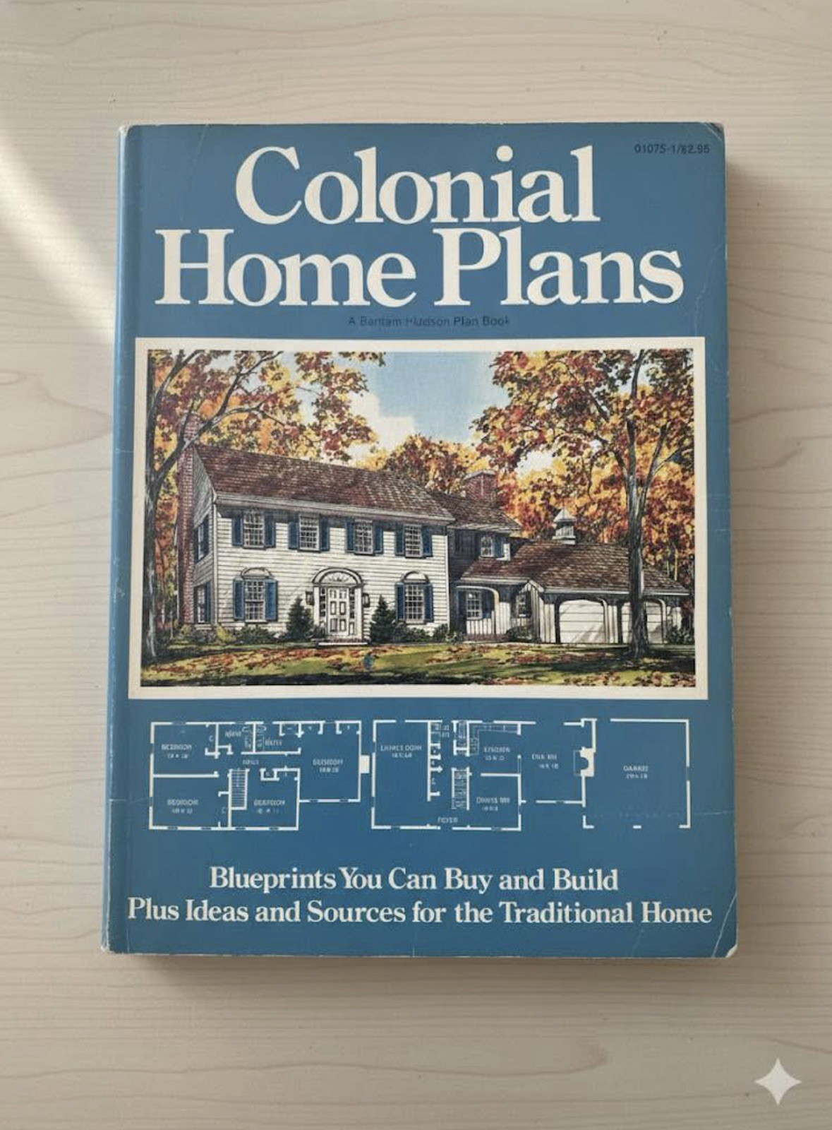 VTG 1977 Colonial Home Plans Bantam Hudson Book Traditional House Blueprints