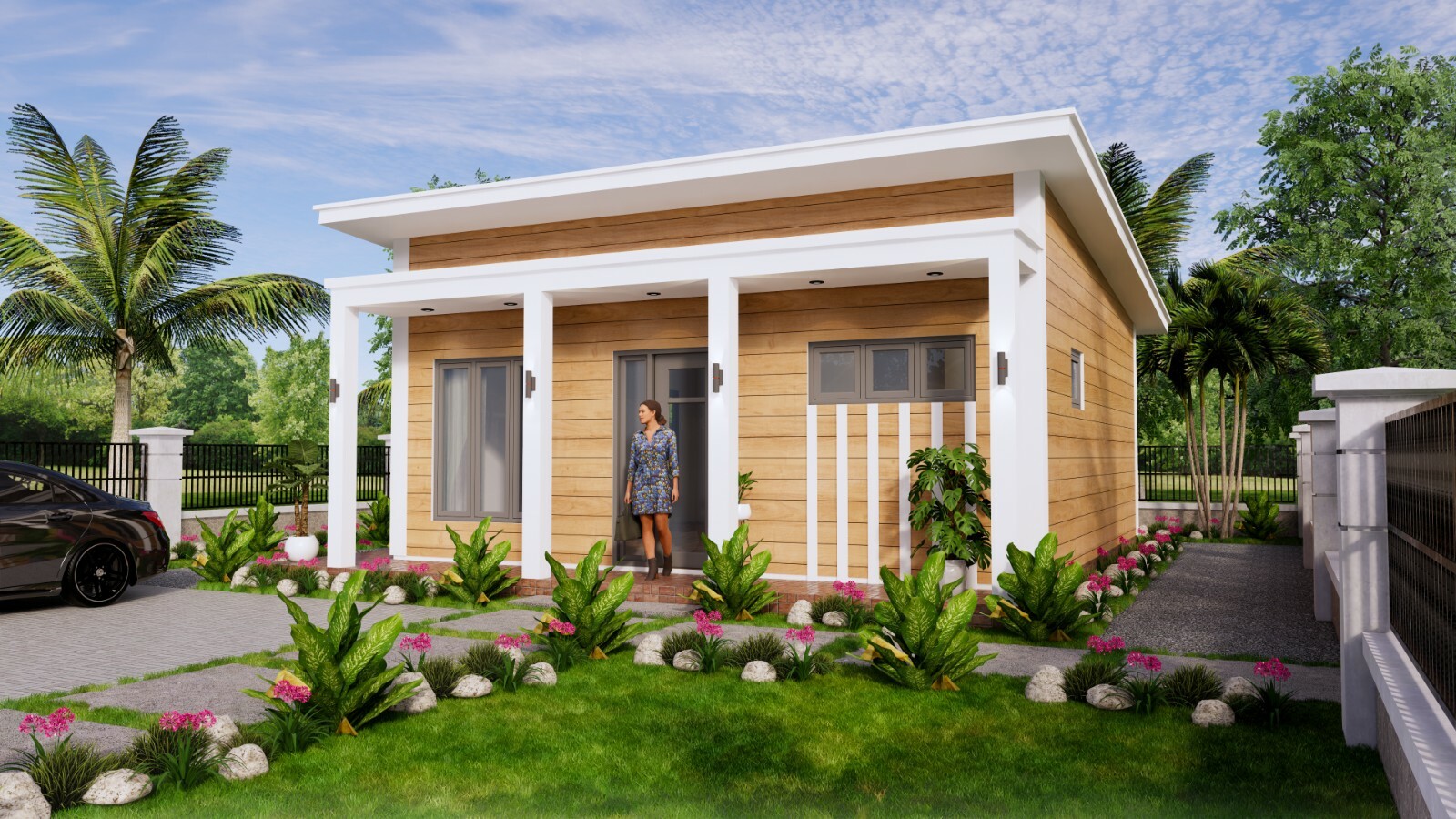 23×26 Feet Small House Plans 7×8 Meter 1 Bed 1 Bath Shed Roof (A4 Hard Copy)