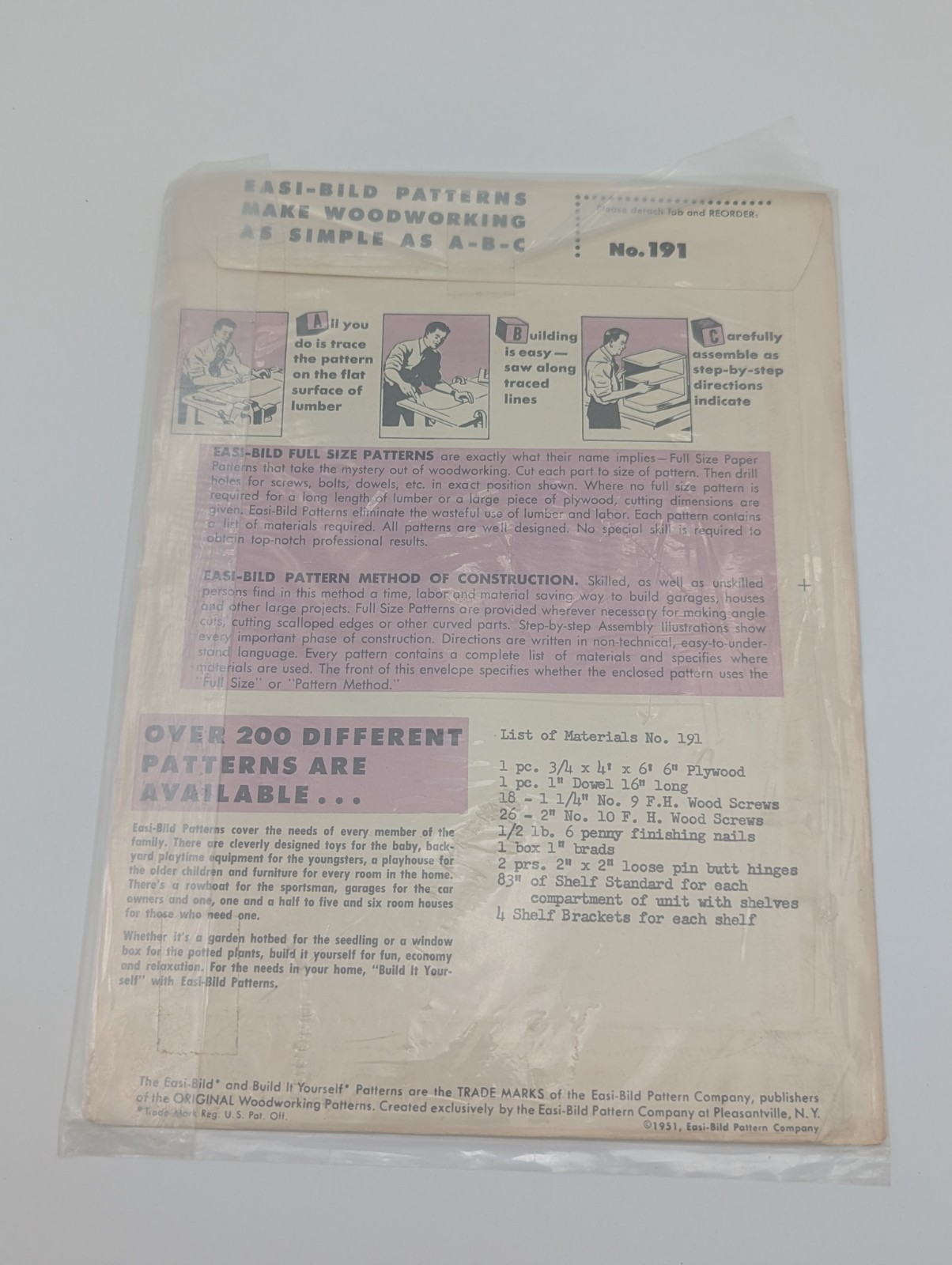 LOT 5 Easi-Bild Build It Yourself Mcm pattern Woodworking Delta Rockwell Stanley