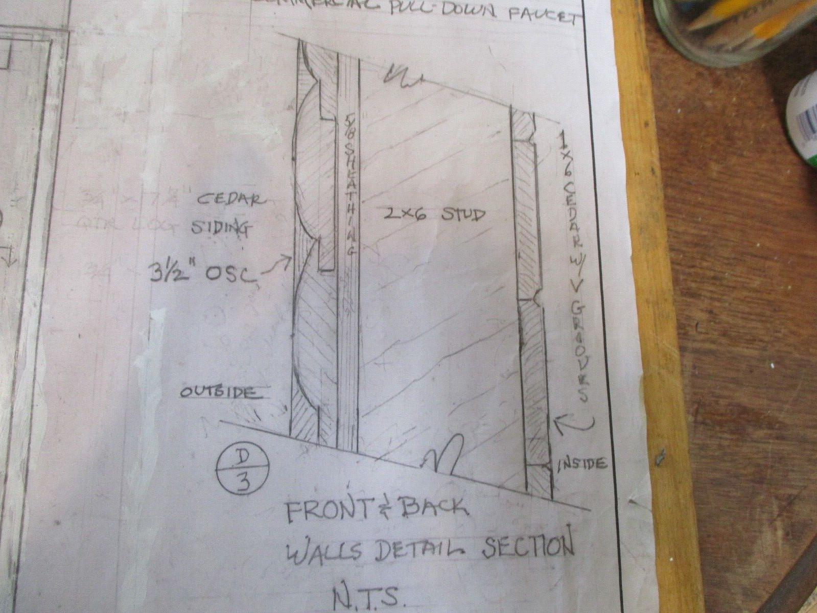 A-FRAME CABIN PLANS HAND-DRAWN ARCHITECTURAL COPIES 1200 SQ FT. CHEF’S KITCHEN