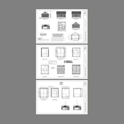 20×24 2-Car Garage — 480 sq ft — PDF Floor Plan — Model 10