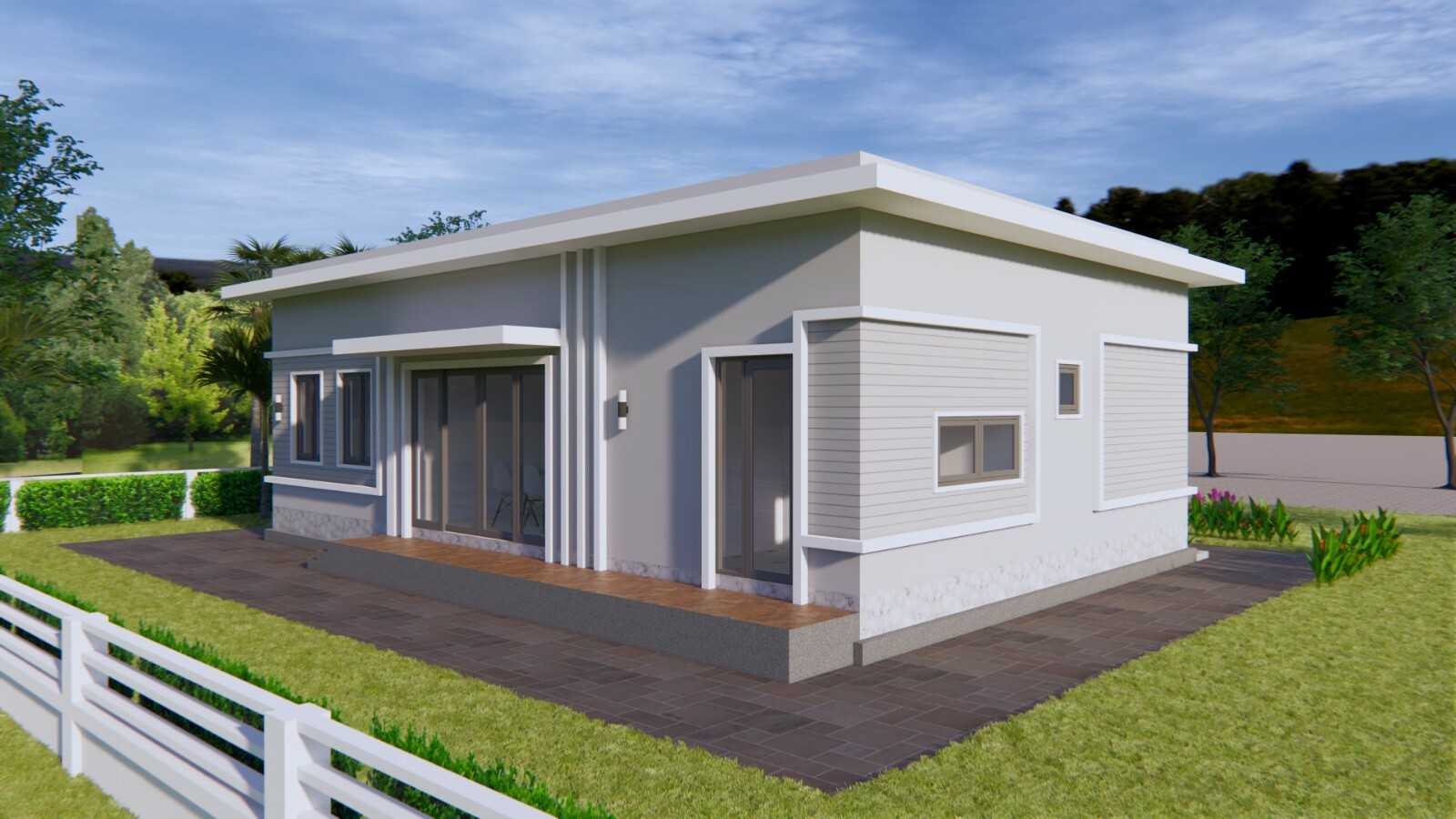 40×27 Feet House Plans 12×8 Meter 3 Beds 2 Baths Flat Roof (A4 Hard Copy)