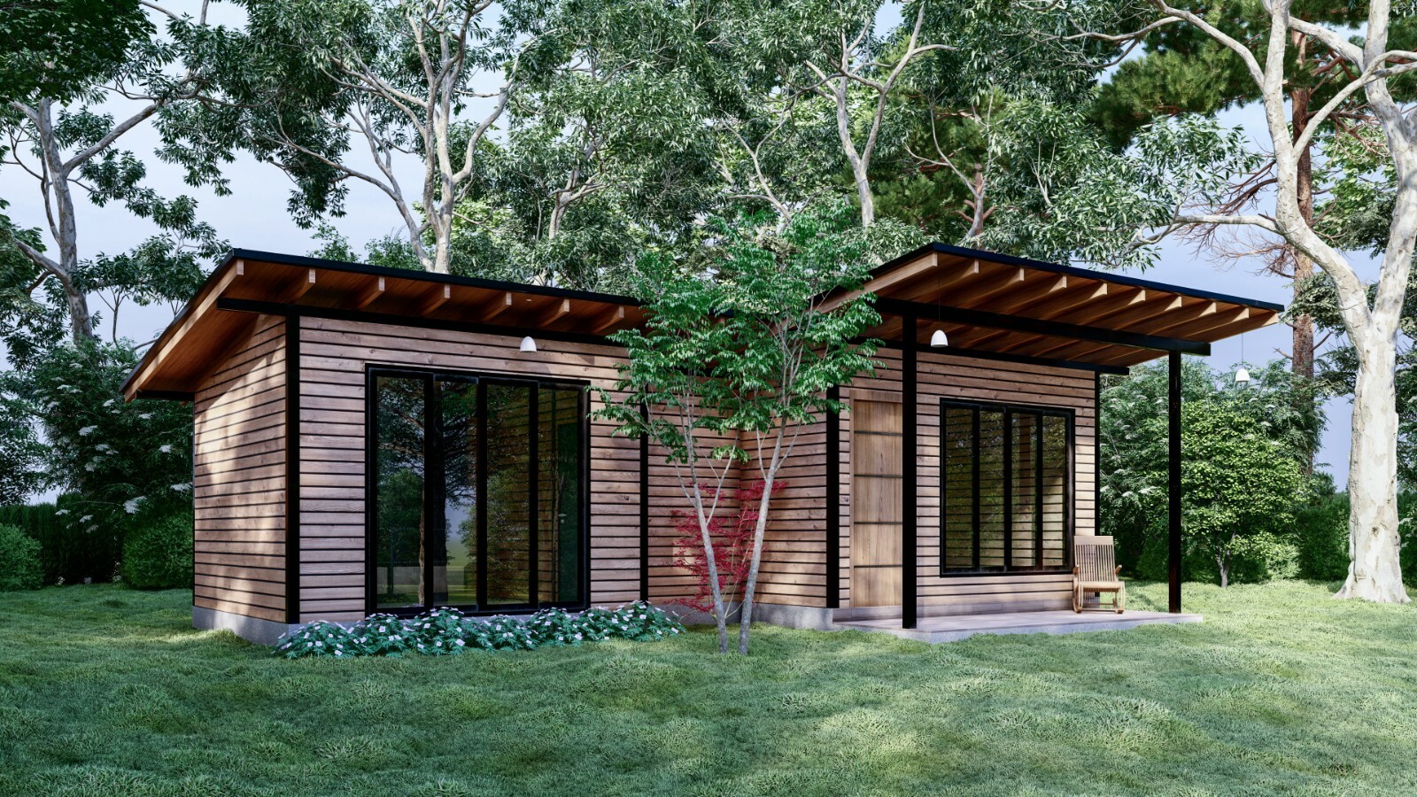Modern Tiny House Plan 3D images And Print Ready PDF For Blueprint Plans