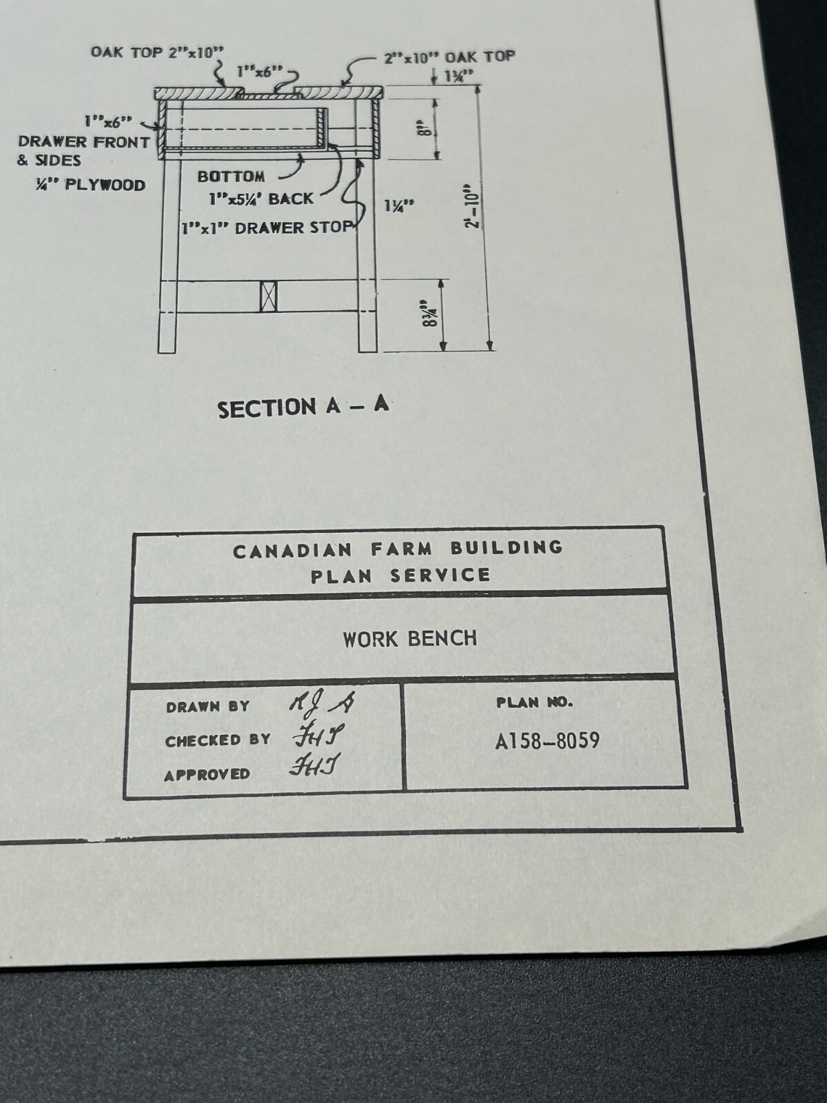 Plans for Building a Work Bench-White Pine Bureau-Canadian Lumberman’s Assoc.