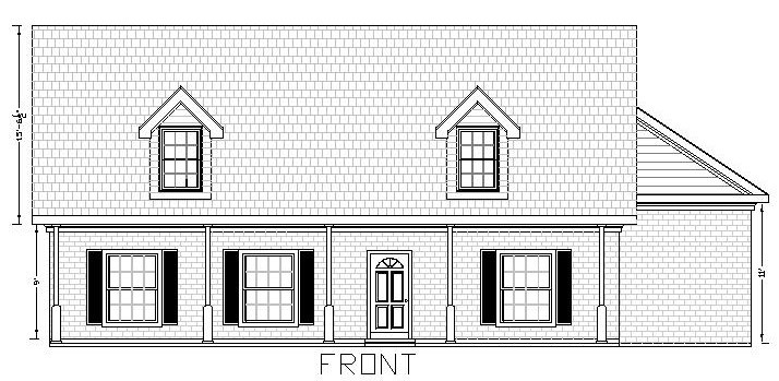 Blanche_1415G-2 Logs, 3 bed / 2 bath , 2 car garage, future upstairs, PDF