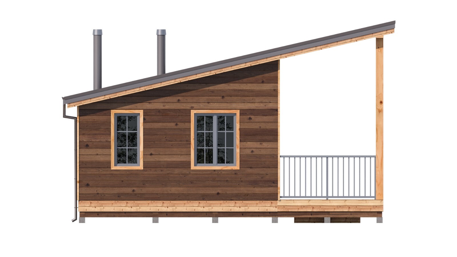 Cozy Charming Tiny House 1 Bed, 1 Bath Architectural Build Plans PDF Download