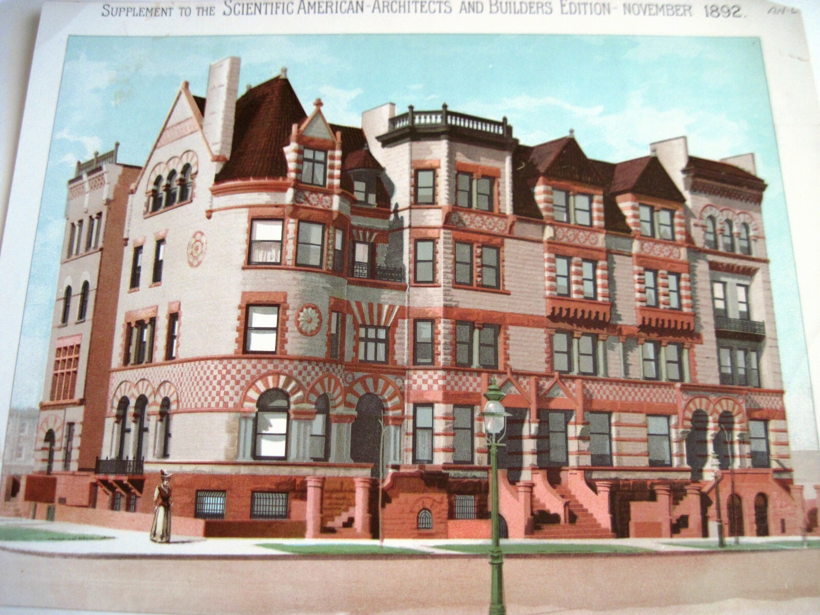 1892 Supplement To The «Scientific American Architects» w/ New York Mansion*