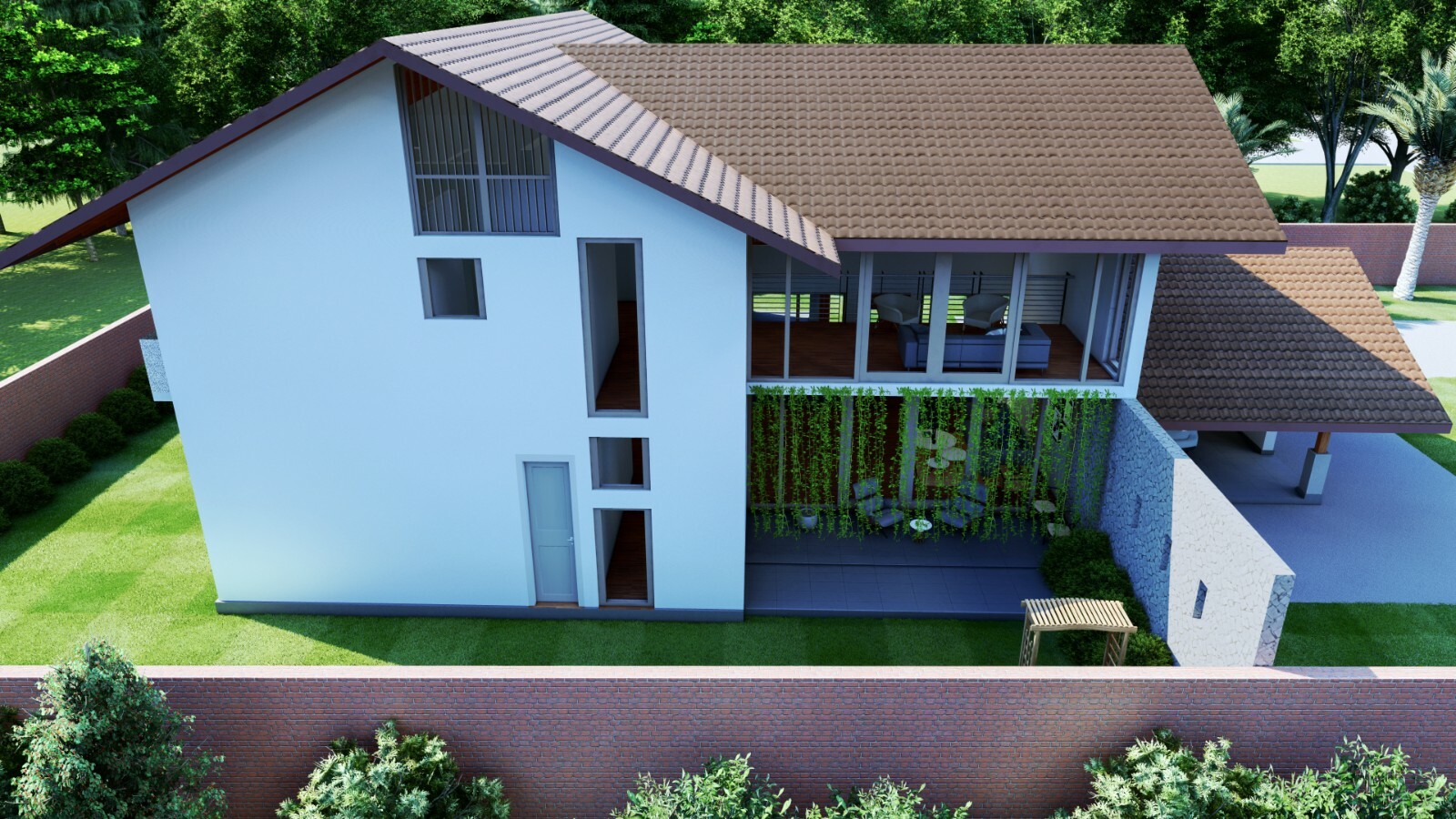 Modern House Plan 3D images DWG CAD File And PDF For Blueprint Plans