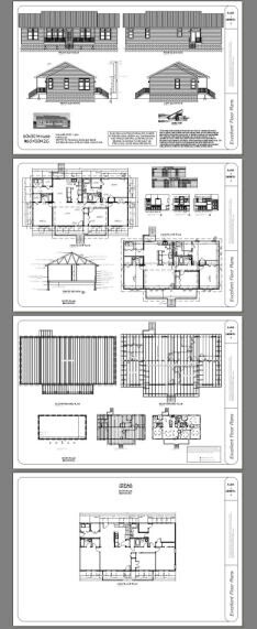 60×30 House — 4 bedroom 3 Bath — 1,800 sqft — PDF Floor Plan — Model 2C