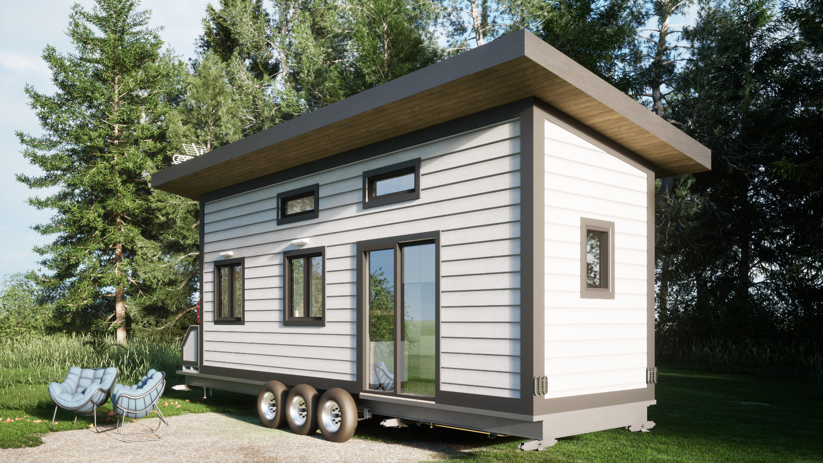 Tiny house Plan 32’x8’5”x13’4’ DIY Camper Trailer with 3d Images & PDF Blueprint
