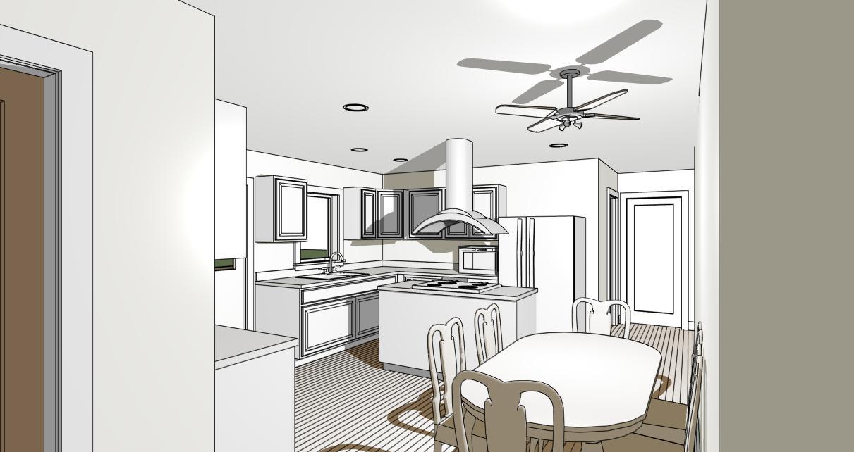 Ranch House Plans 1740 sq.ft. three bedrooms outdoor deck FREE SHIPPING