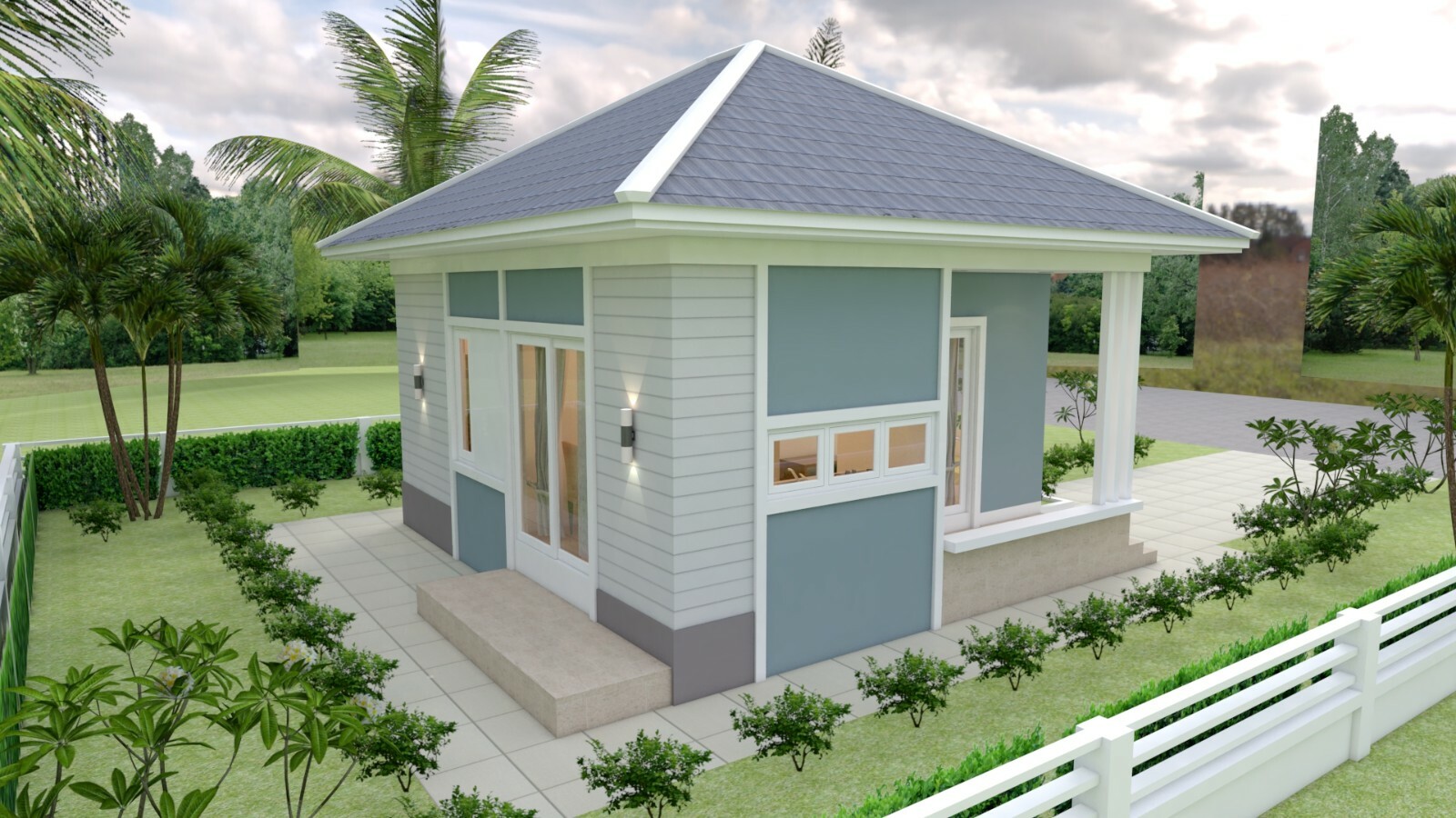 24×24 Feet Small House Plans 7×7 Meter 2 Bedrooms Hip Roof (A4 Hard Copy)