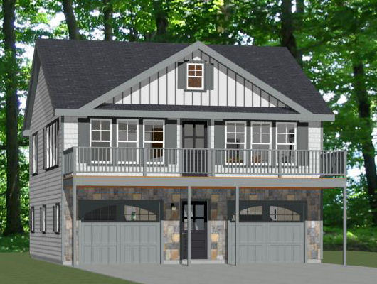 30×32 House — 2 bedroom 1.5 Bath — 961 sqft — PDF Floor Plan — Model 1D