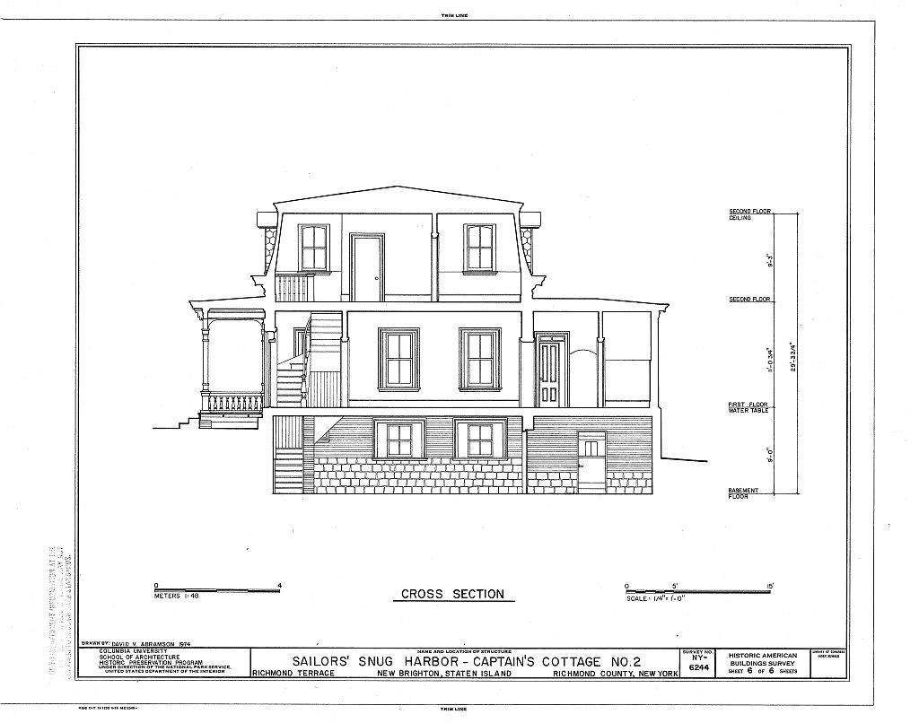 Victorian brick cottage with porches and dormers, architectural printed plans