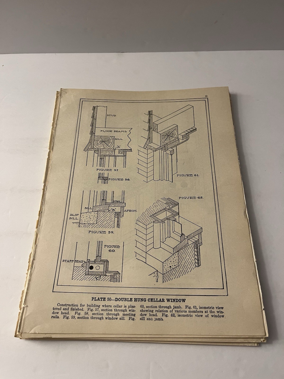 Original 1912 William A. Radford Window Framing Construction Plates Lot of 23 –