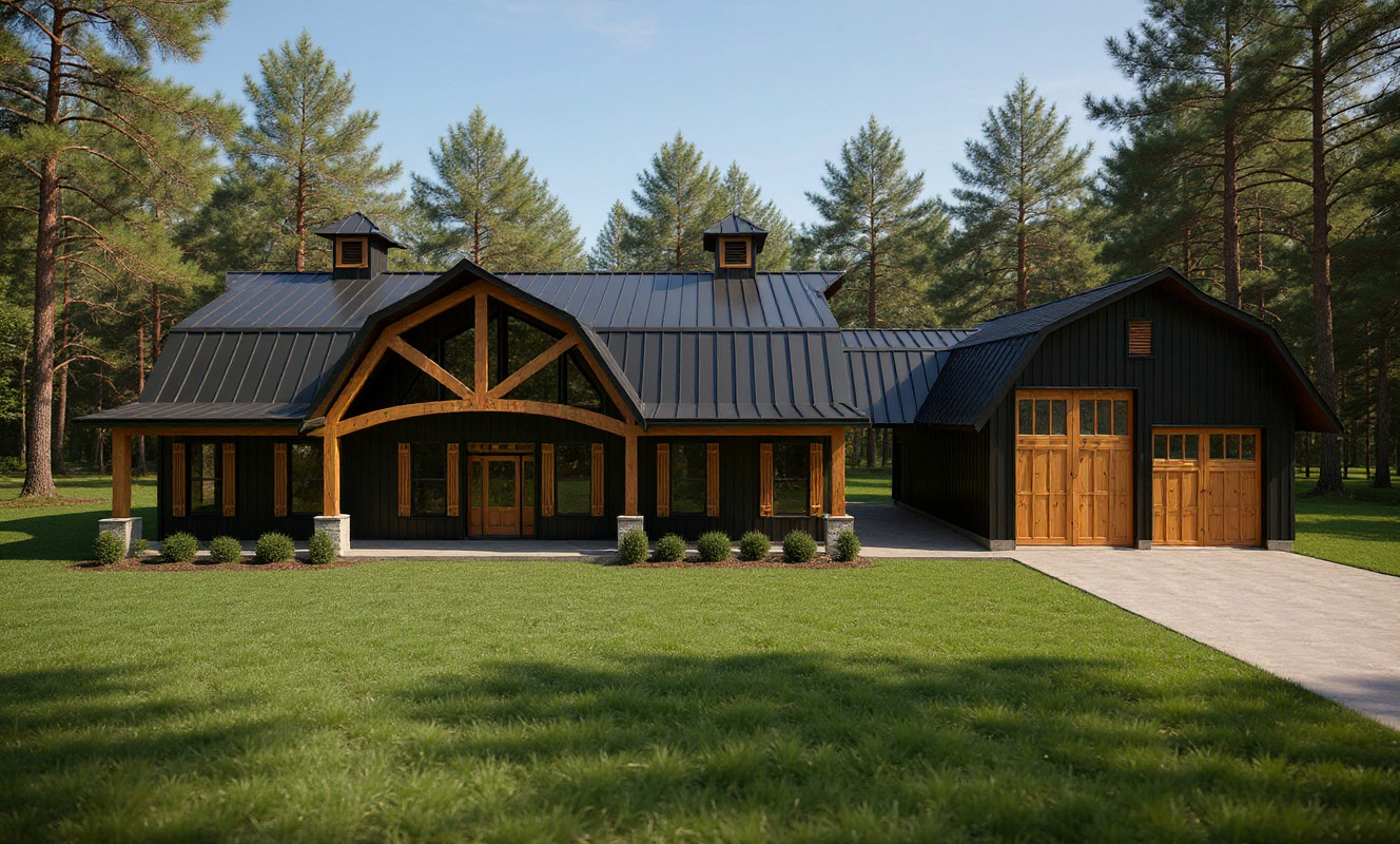 2400 Sqft Modern Barndominium 4bd/2.5ba/2 car garage – Arch Plans – PDF