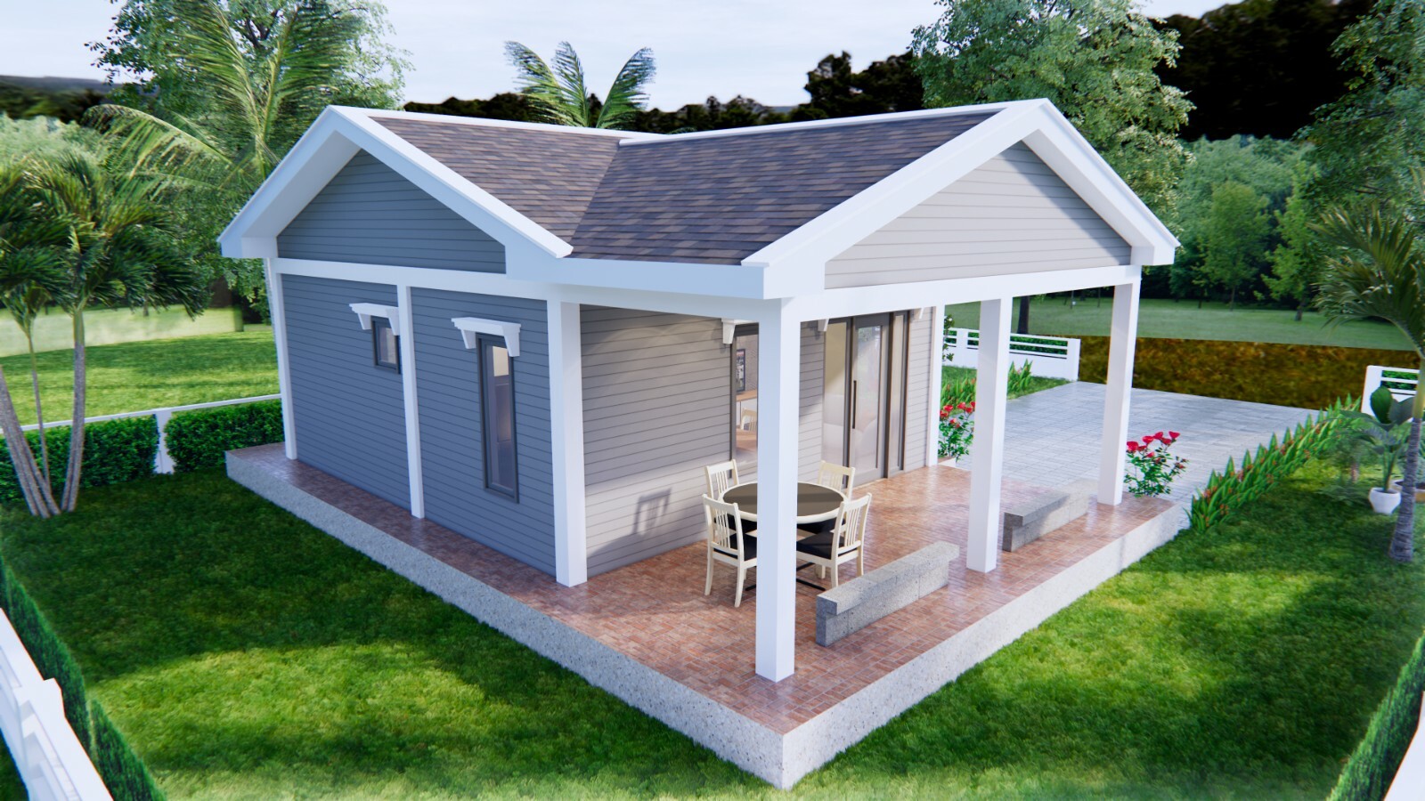 Small Cottage Designs 9×6 Meter 30×20 Feet 2 Beds Gable Roof PDF (A4 Hard Copy)