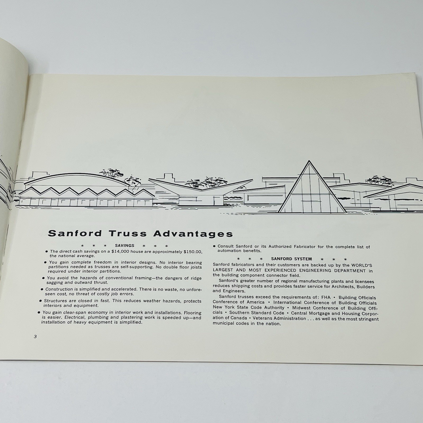 Sanford Trusses Structures Buildings Home Farm Barn Shed Motels Plans Blueprints