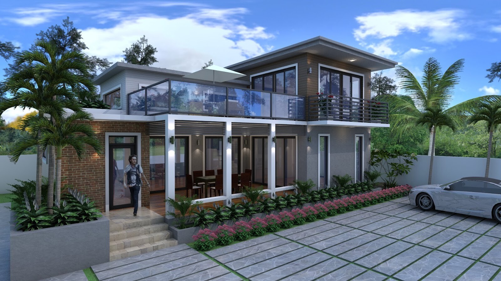 44×30 Feet Small House Plan 13.3×9 Meter 2 Beds 2 Baths Flat Roof (A4 Hard Copy)