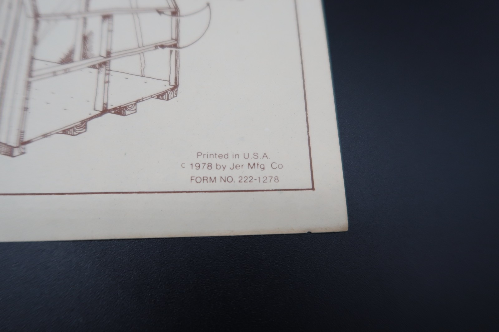 Vtg Barn Kit Build Instructional Information Ephemera 1978 Jer MFG. USA Unusual