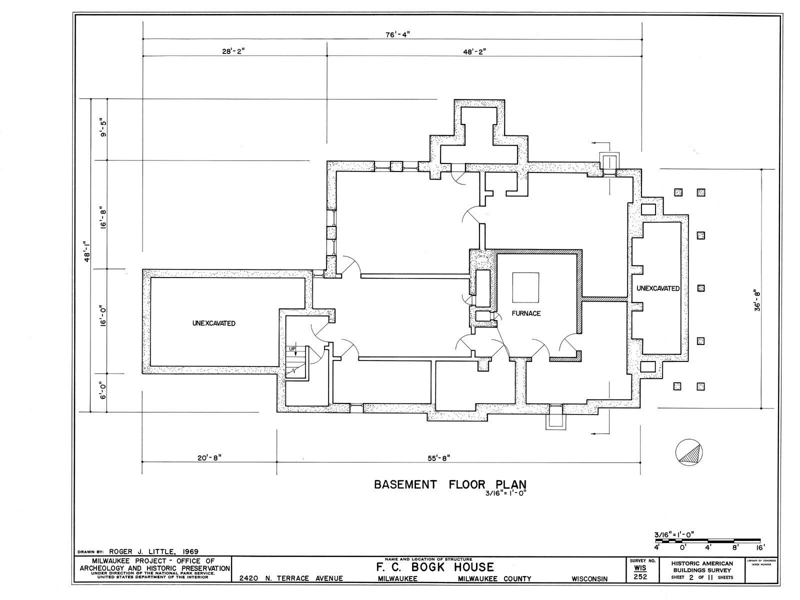 Frank Lloyd Wright’s Bogk House, brick Prairie Style – PRINTED PLANS