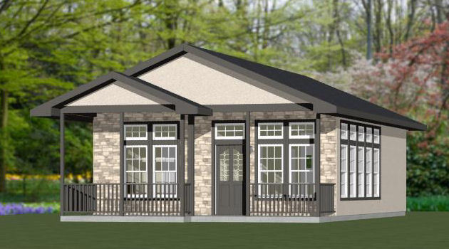 24×32 House — 1 Bedroom 1 Bath — PDF Floor Plan — 768 sq ft — Model 1A
