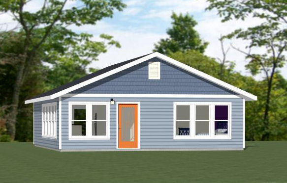 28×32 House — 2 Bedroom 1 Bath — 896 sq ft — PDF Floor Plan — Model 3O