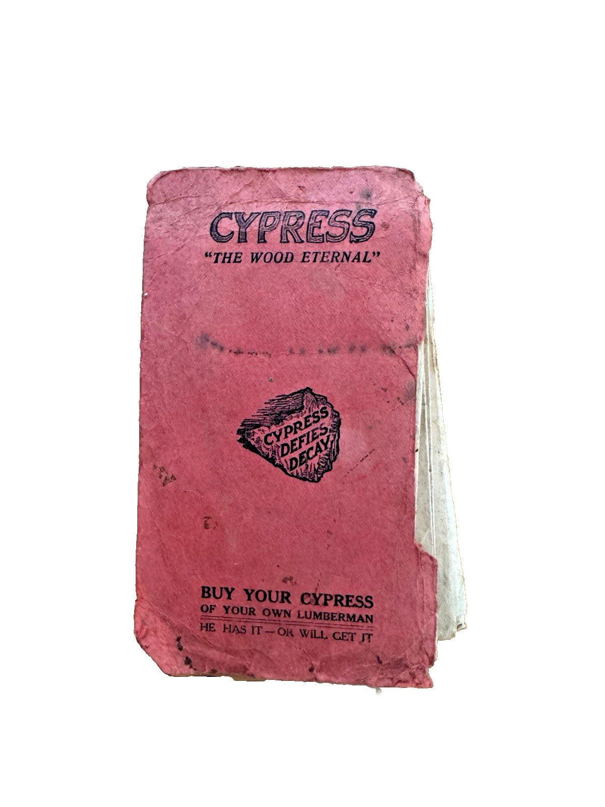 Vintage Cypress Pocket Library Carpenter Farm Plans Fold-Out Blueprint