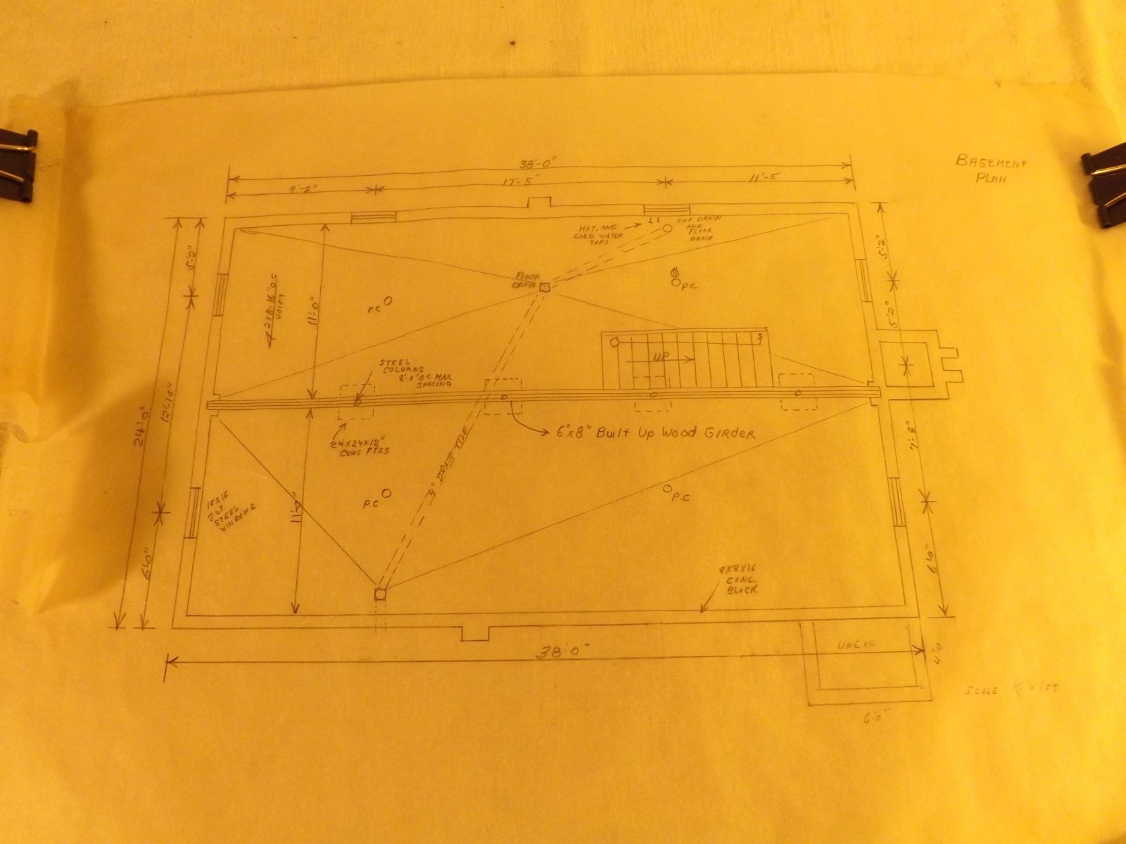 VINTAGE HOUSE BLUEPRINTS #8— 12″ X 18″ SEE PICTURES 6 PAGES