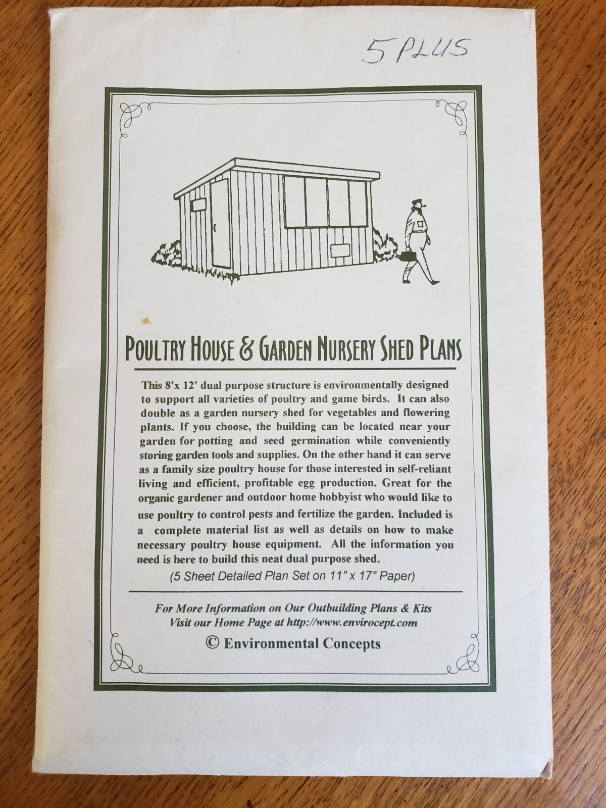 Poultry Chicken House Garden Nursery Shed Plans Environmental Concepts