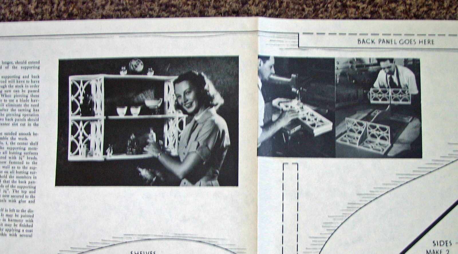 Wall Shelf & Wall Pocket Original Plans 1952 Craftsman Pattern Club