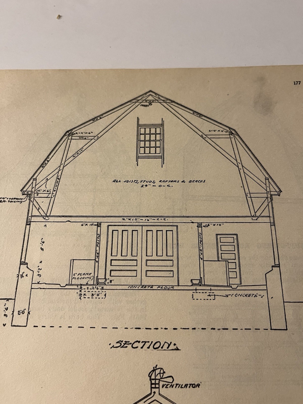 Original 1912 William A. Radford Barn Construction Plates Lot of 2