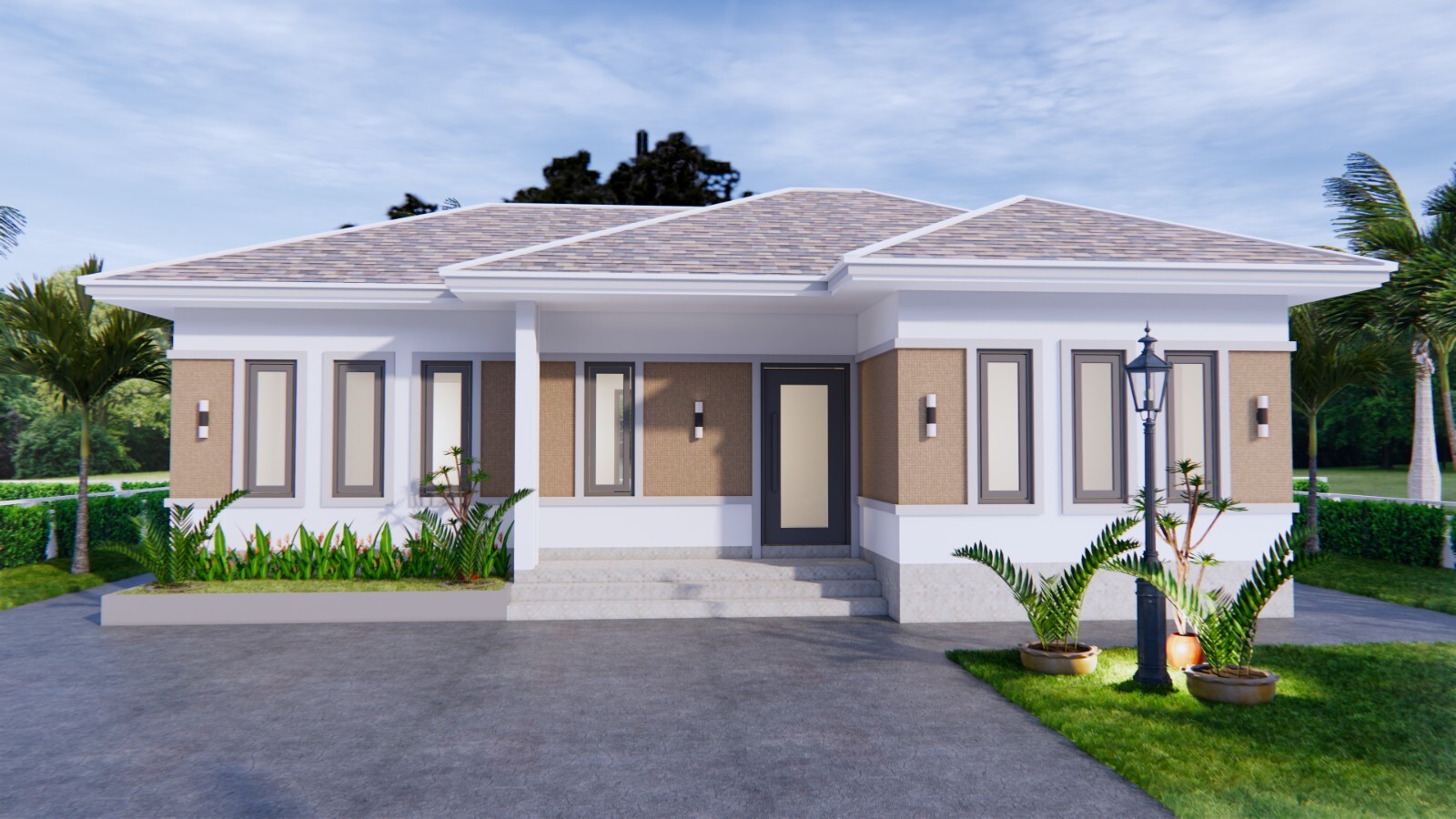 40×26 Feet Modern Farmhouse Designs 12×8 Meters 3 Beds 2 Baths (A4 Hard Copy)